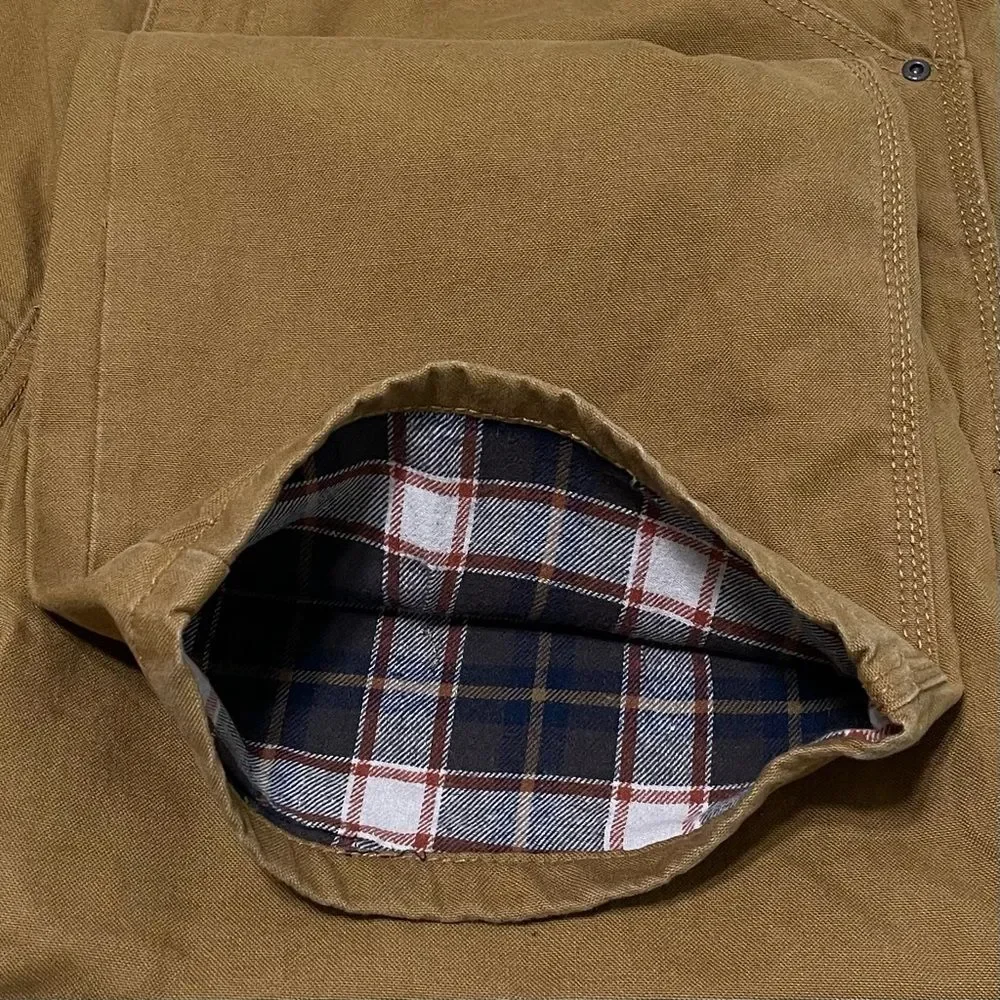 C.E. Schmidt Workwear Flannel Lined Carpenter Jeans Men 40x32 Straight Brown